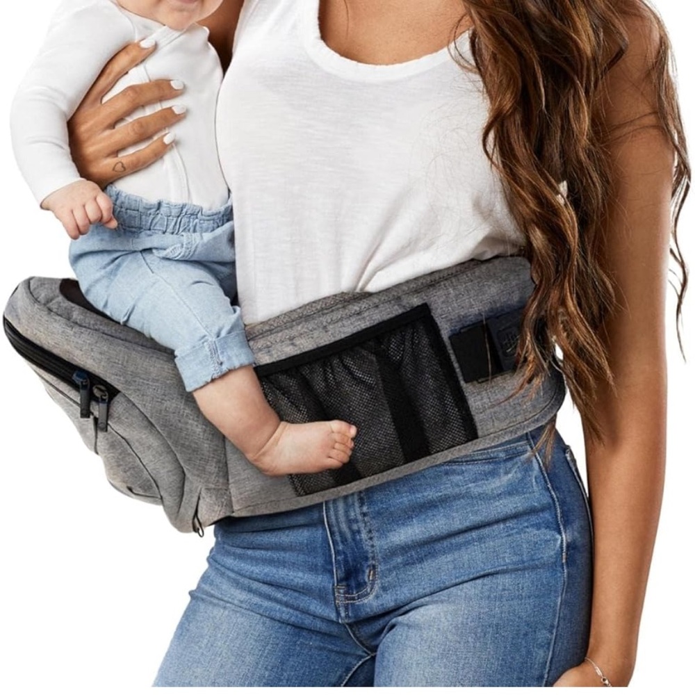 Tush Baby Hip Seat Fanny pack Carrier - Grey Gray